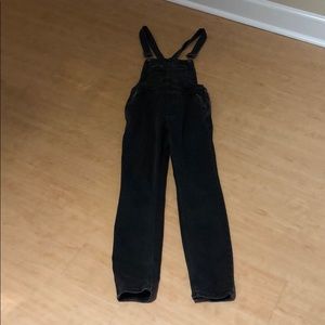 Free People Black Overalls